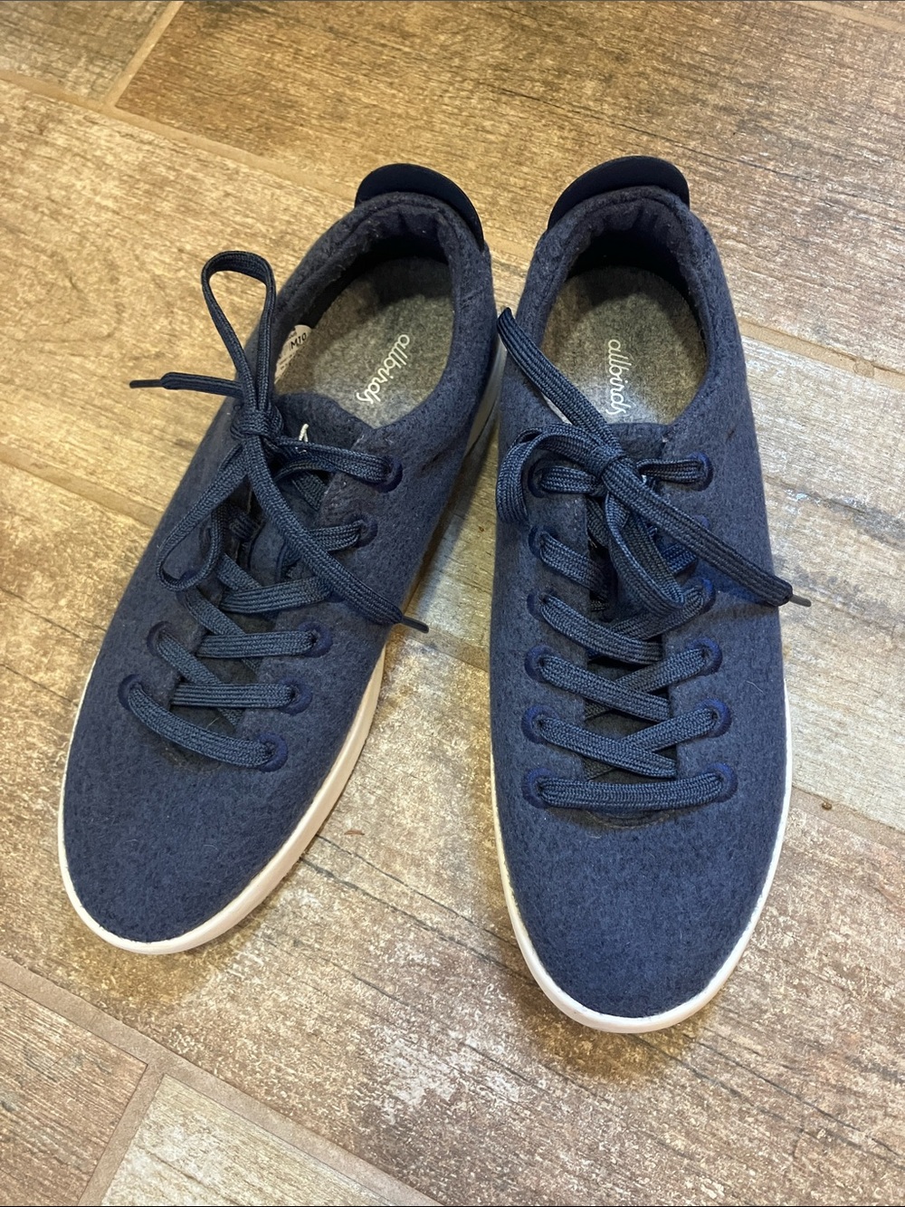 Allbirds Wool Runners "Hazy Indigo" Merino wool upper and a size 9.7 insole